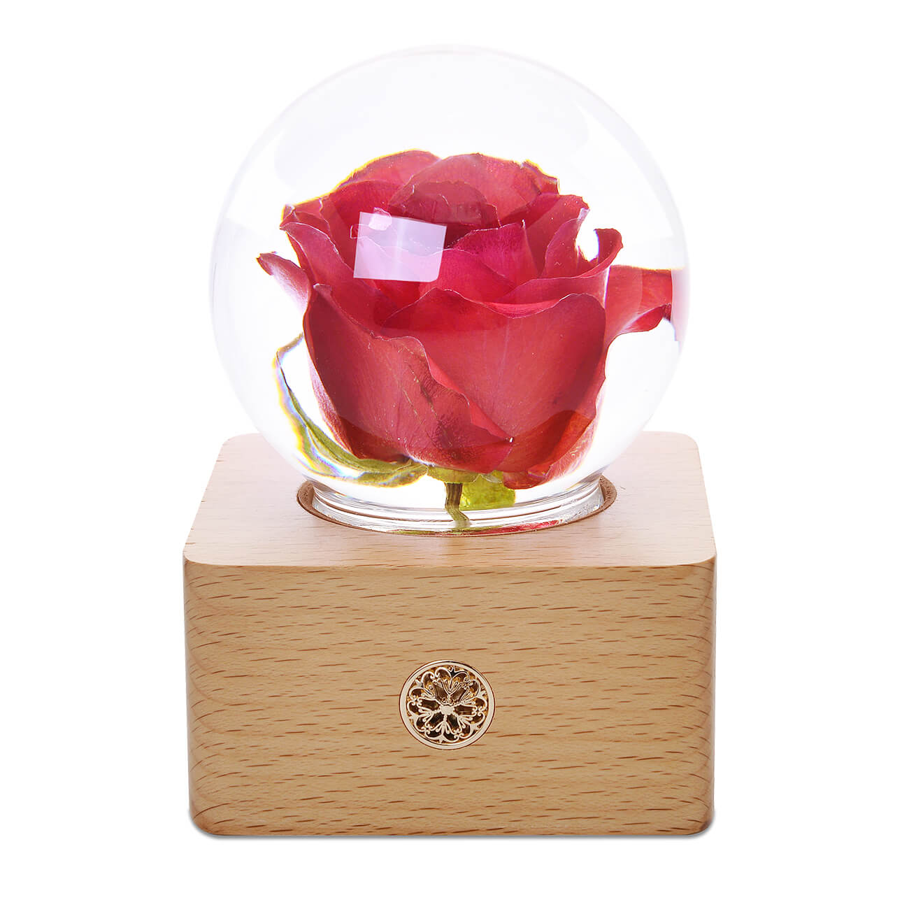 rose crystal night light