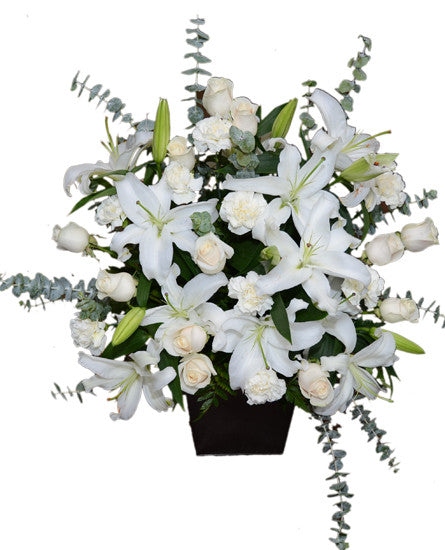 Peace and Blessings Sympathy Cross Funeral Flowers in Sunrise, FL -  FLORIST24HRS.COM