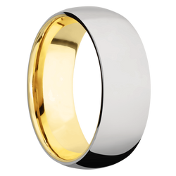 Ring with 14k Yellow Gold Sleeve