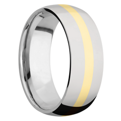 Ring with One 2mm Centered Inlay