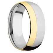 Ring with Off Center Edge Inlay