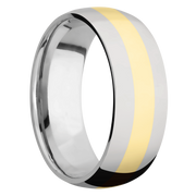 Ring with One 3mm Centered Inlay