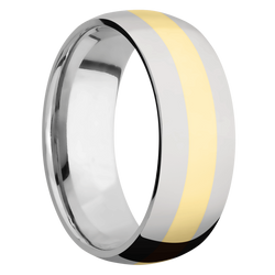 Ring with One 3mm Centered Inlay