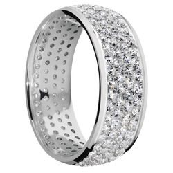 Ring with 4 Row Eternity Gemstones