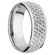 Ring with 4 Row Half Eternity Gemstones