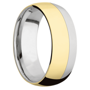 Ring with One 5mm Off Center Edge Inlay