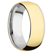 Ring with One 7mm Off Center Edge Inlay