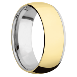 Ring with One 7mm Off Center Edge Inlay