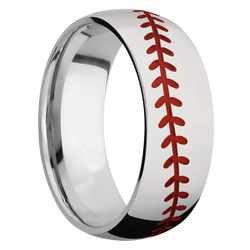 Ring with Baseball Pattern