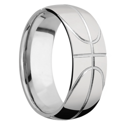 Ring with Basketball Pattern
