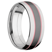 Ring with Bazooka Pink Cerakote Inlay