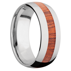 Ring with Blood Wood Inlay