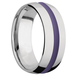 Ring with Bright Purple Cerakote Inlay