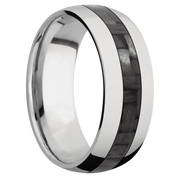 Ring with Black Carbon Fiber Inlay