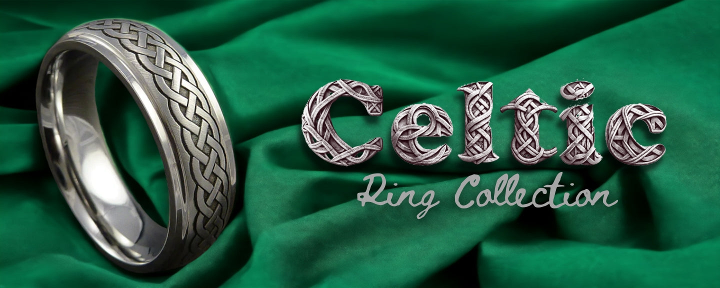 Love Diamond Ring with Celtic Carving