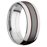 Ring with Crimson Cerakote Inlay
