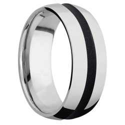 Ring with Dark Grey Cerakote Inlay