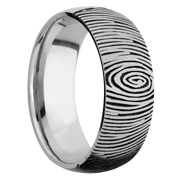 Ring with Fingerprint 2 Pattern