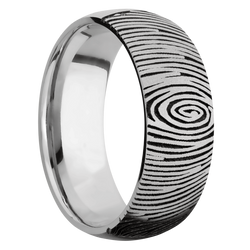 Ring with Fingerprint 2 Pattern