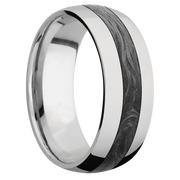 Ring with Forged Carbon Fiber Inlay