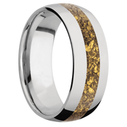 Ring with 24k Raw Gold Nugget Inlay