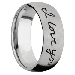 Ring with Hand Writing Pattern