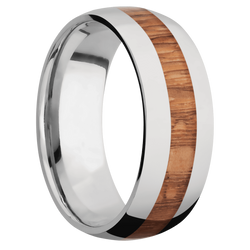 Ring with Leopard Wood Inlay