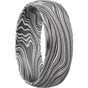 Marble Kuro Damascus Steel Ring