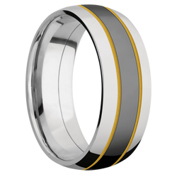 Ring with Metallic Yellow Cerakote Inlay