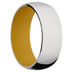 Ring with Metallic Yellow Sleeve