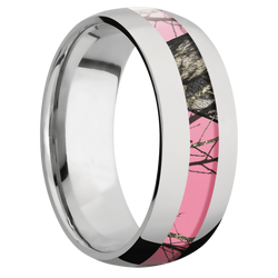 Ring with MossyOak Pink Breakup Camo Inlay
