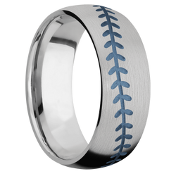 Ring with Polar Blue Cerakote Inlay