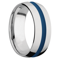Ring with Ridgeway Blue Cerakote Inlay