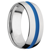 Ring with Sea Blue Cerakote Inlay