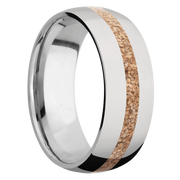 Ring with Tan Dinosaur Bone Inlay