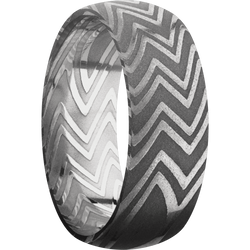 Zebra Damascus Steel Ring