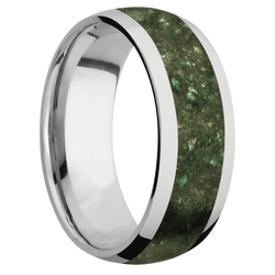 Ring with Green Fuschite Inlay