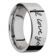 Ring with Hand Writing Pattern