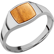 Ring with Osage Orange Inlay