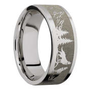 Ring with Wolf Mountain Pattern