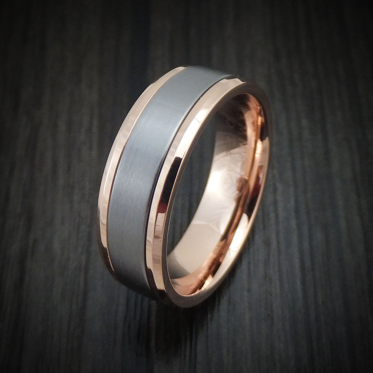 14K Rose Gold and Tantalum Men's Ring | Revolution Jewelry