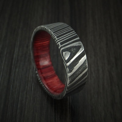 Red Heart Hardwood Wedding Bands and Engagement Rings