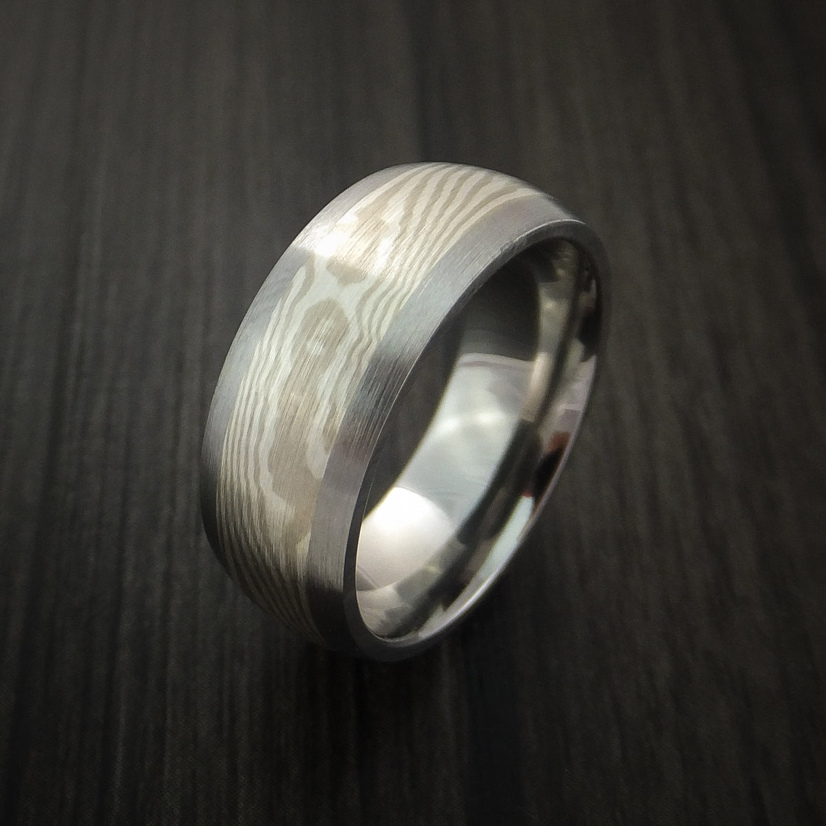 Titanium, Palladium and Mokume Men's Ring Custom Made to Any Size 3 to ...