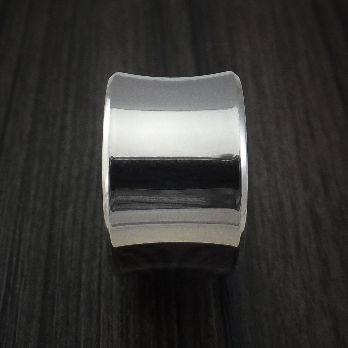 Wide Titanium Concave Men's Ring Custom Made Band | Revolution Jewelry