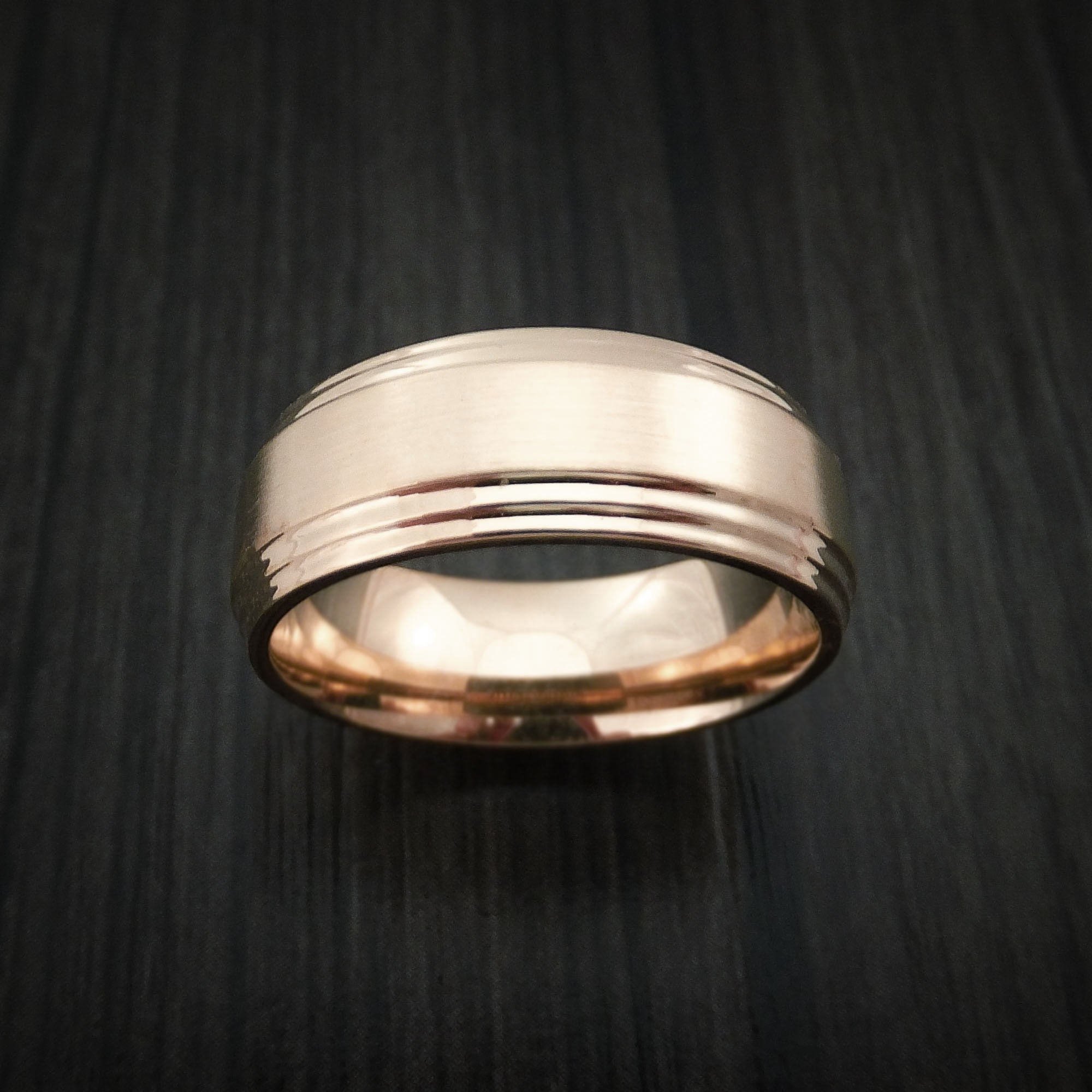 14K Rose Gold Classic Style Wedding Men's Band Custom Made | Revolution ...