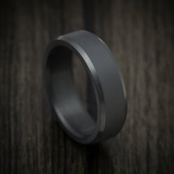 7 mm Matte Black Stainless Steel Ring