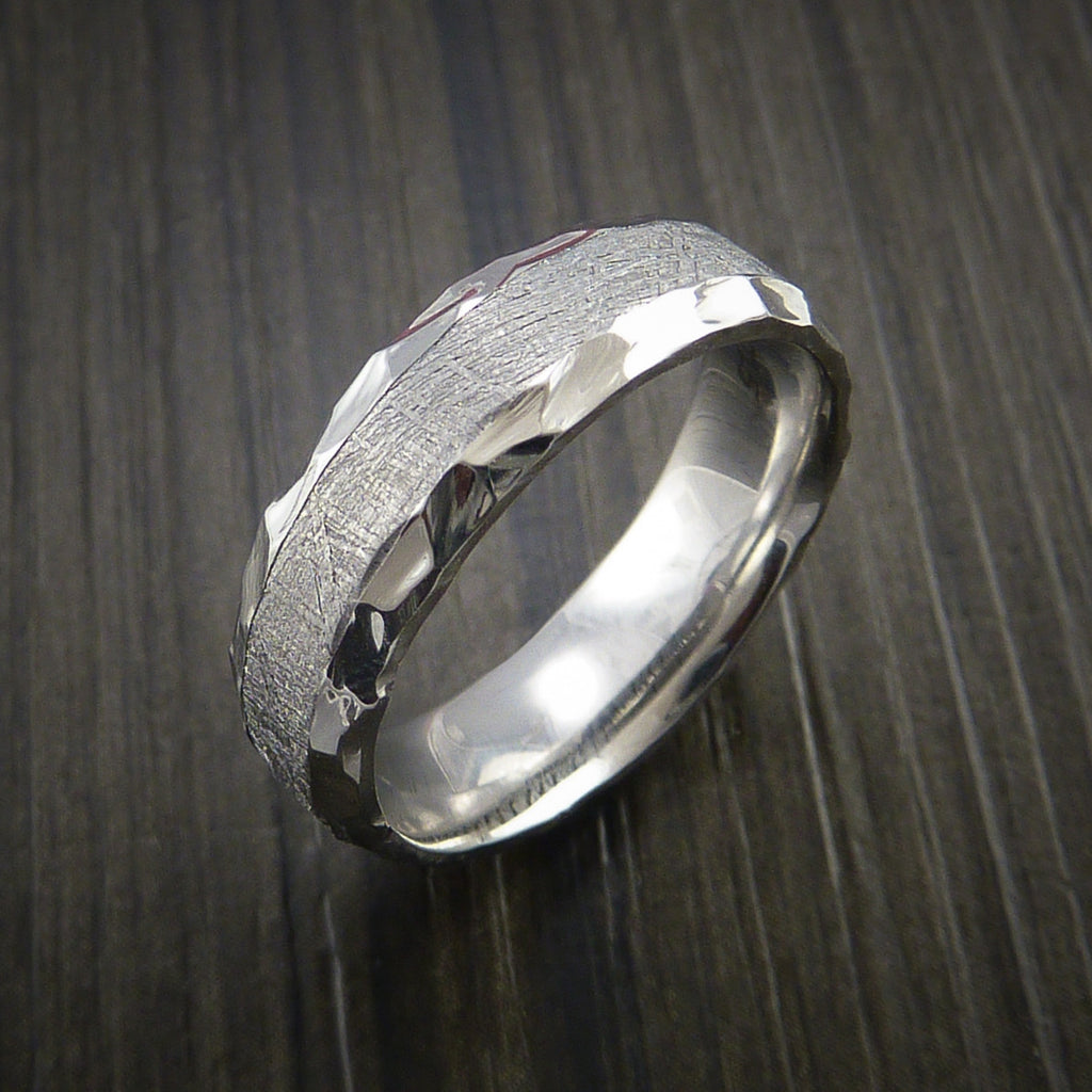Gibeon Meteorite in Cobalt Chrome Wedding Band | Revolution Jewelry Designs