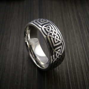 Cobalt Chrome Celtic Wedding Men's Ring Celtic Knot Custom Made ...