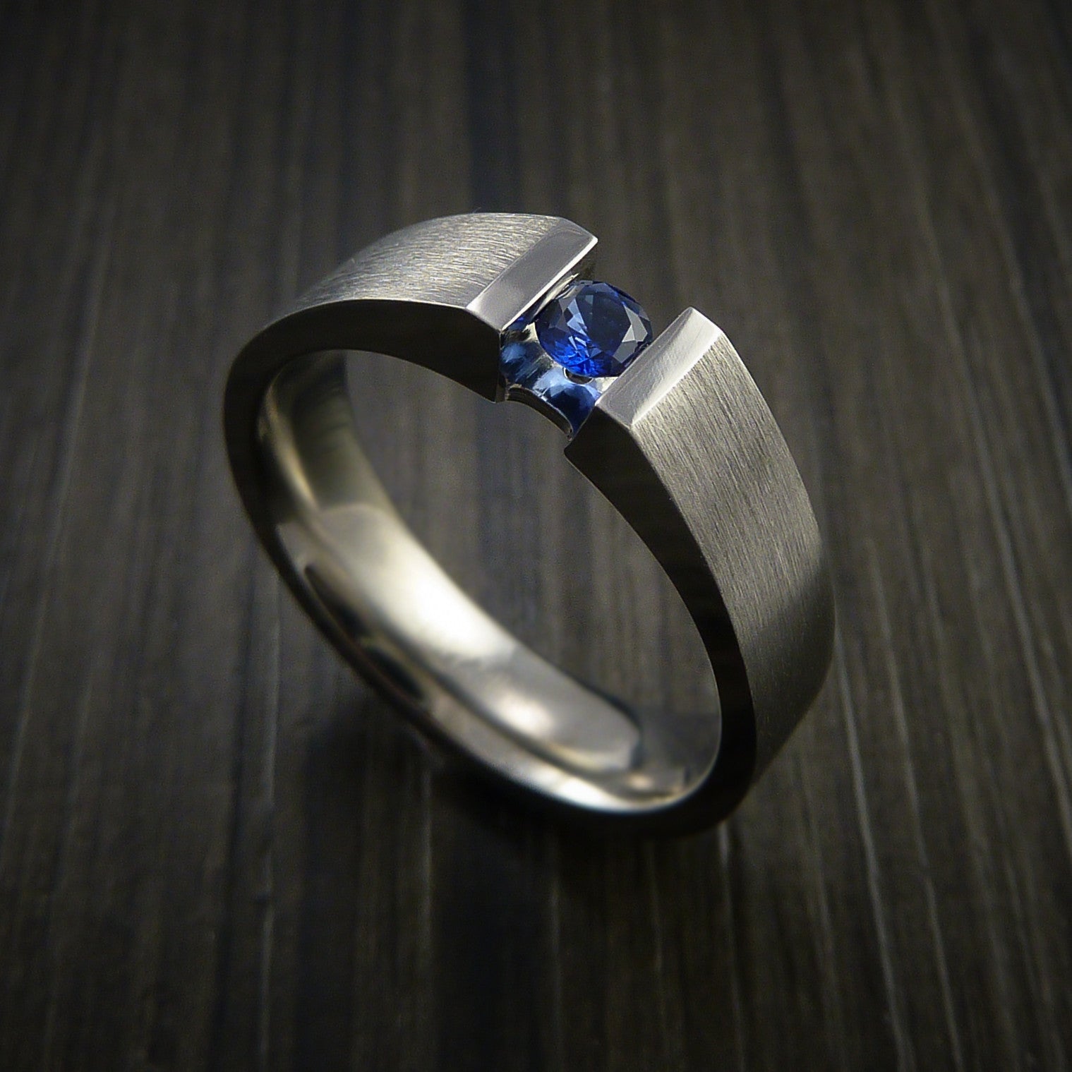 Ring Set Band with Blue Sapphire Stone | Revolution Jewelry