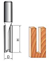 Diagram of DOUBLE FLUTE STRAIGHT ROUTER BIT CNC CUTTER, 1/2" INCH SHANK